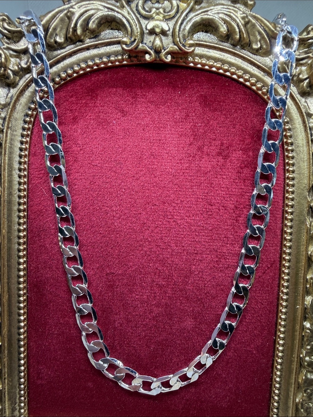 925 Sterling Silver 20” Flat Cuban Chain Necklace 6mm Italian Style Unisex
